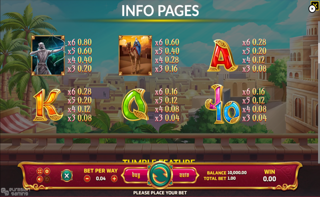 legend of persia paytable 2