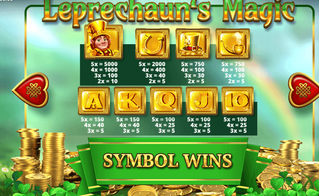 leprechauns magic paytable