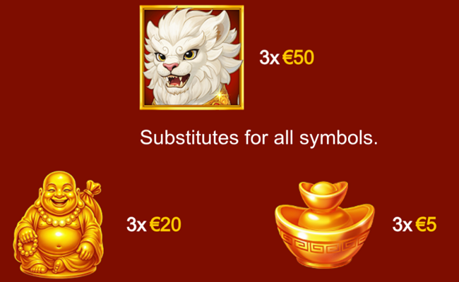 lion mania paytable 1