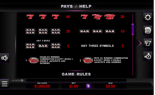 lucky cherry paytable 2