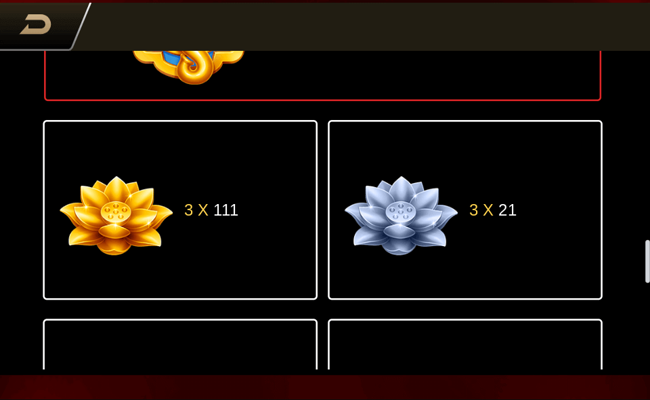 lucky coming paytable 2