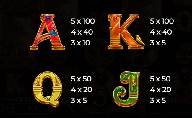 lucky jack tuts treasures paytable 2