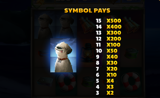 lucky mariner paytable 1 1