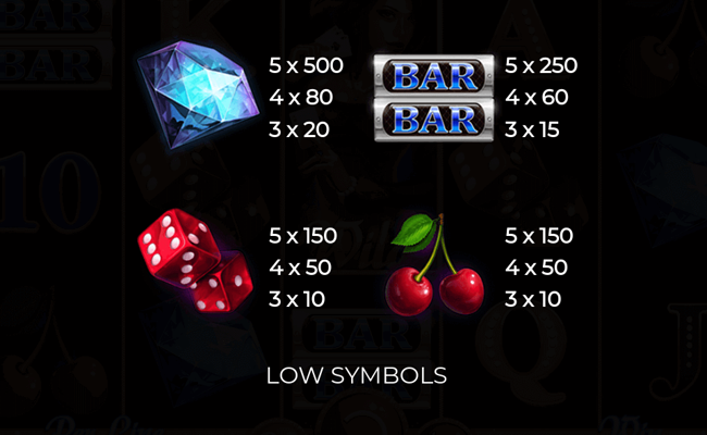 luxury club paytable 1