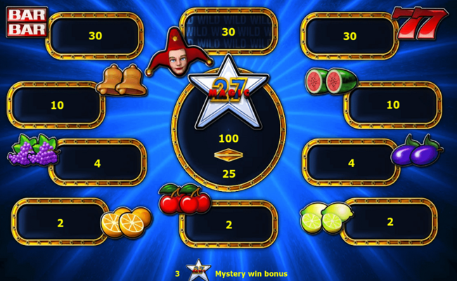 magic 27 paytable