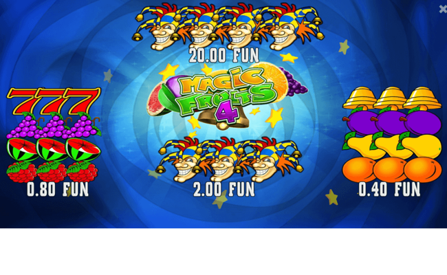 magic fruits 4 paytable