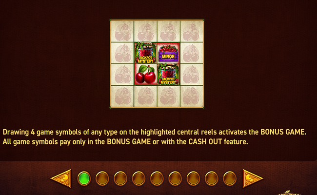 magic fruits cherries paytable 1