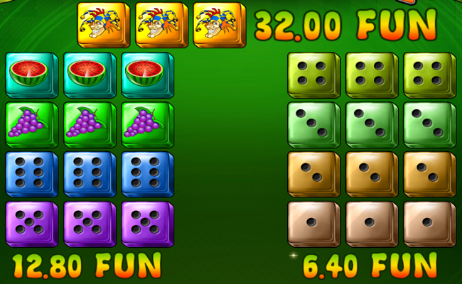magic fruits dice paytable