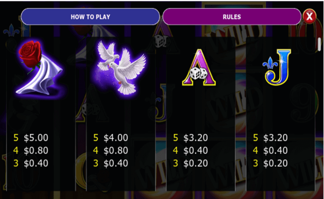 magic rewards paytable2