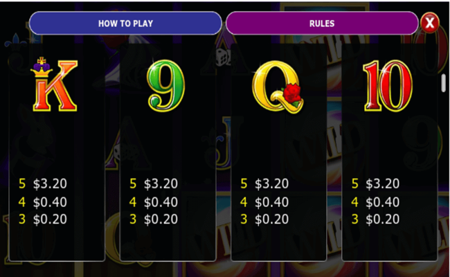 magic rewards paytable3