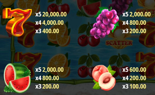 mai tai punch paytable