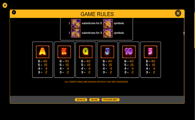 majestic cats deluxeways paytable 8