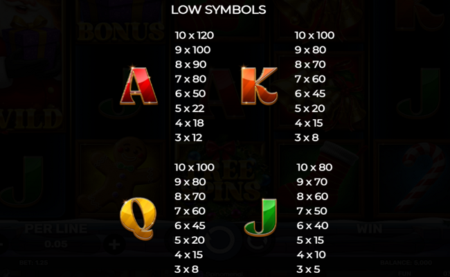 majestic santa paytable 2