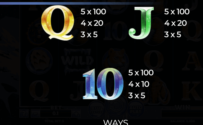 mammoth rampage paytable 4