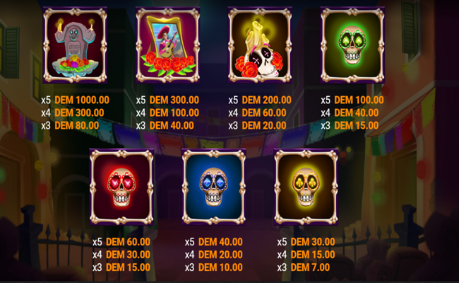 mancala gaming mariachi afortunado paytable