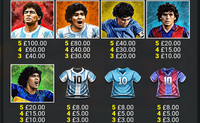 maradona golden goal paytable 1