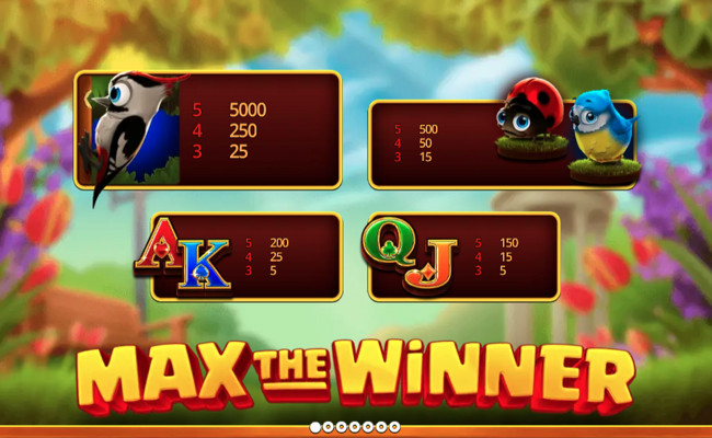 max the winner paytable