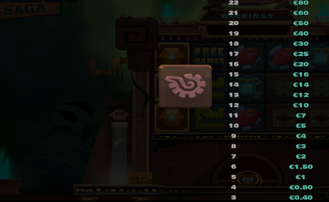 mayan saga paytable 18 1
