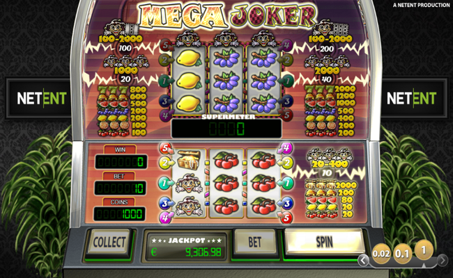 mega joker paytable 1