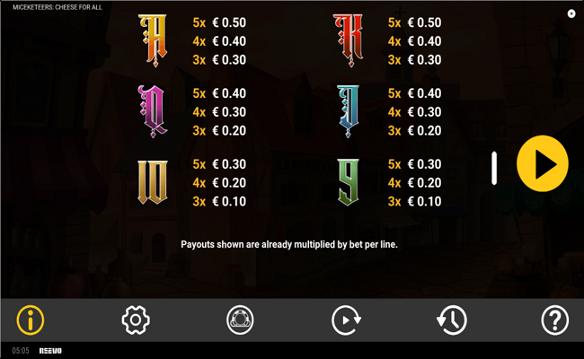 miceketeers cheese for all paytable 2