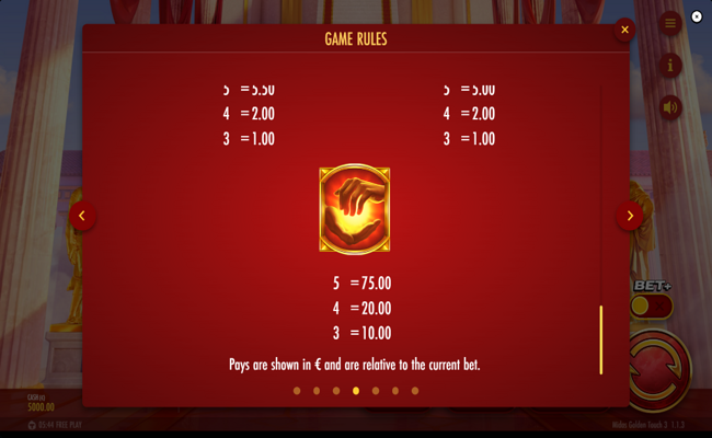 midas golden touch 3 paytable 7