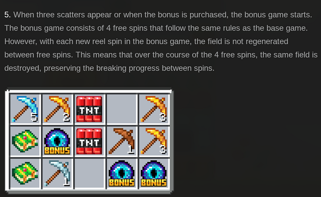 mine slot paytable 2