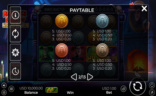 monster load up hold and win paytable 2