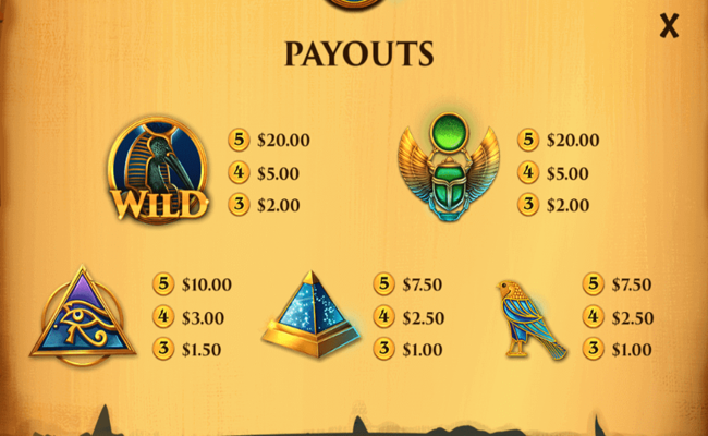 moon of thoth paytable