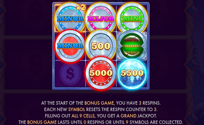 moonlight wolf power coins paytable 2