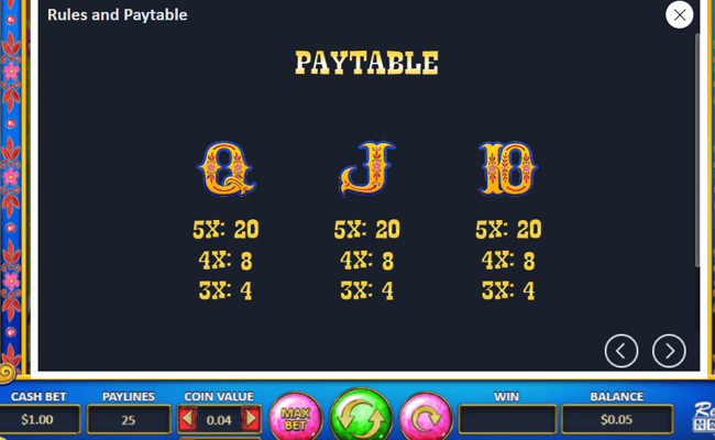 mr mostacho paytable 3