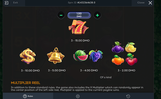 multi hot 5 deluxe paytable