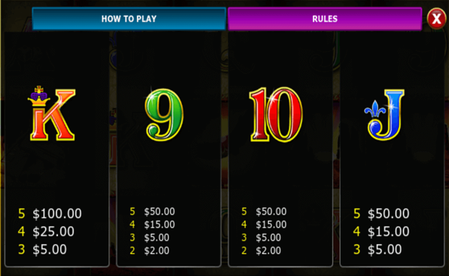 mustang money 2 paytable2