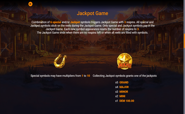 mustang rush paytable 3