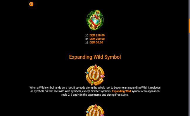 mystic burst paytable 2