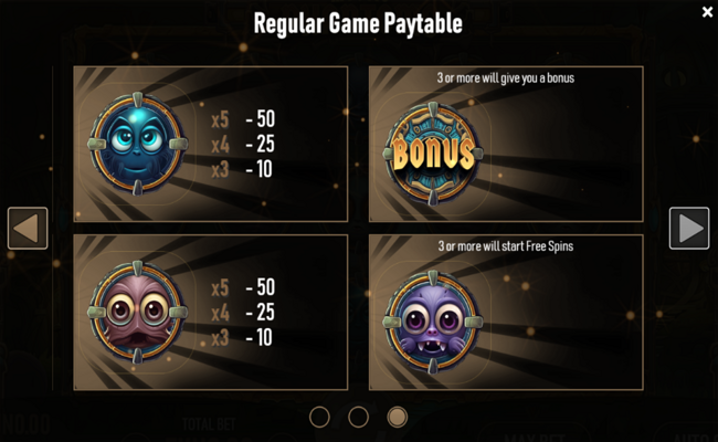 mystic phantoms paytable 3