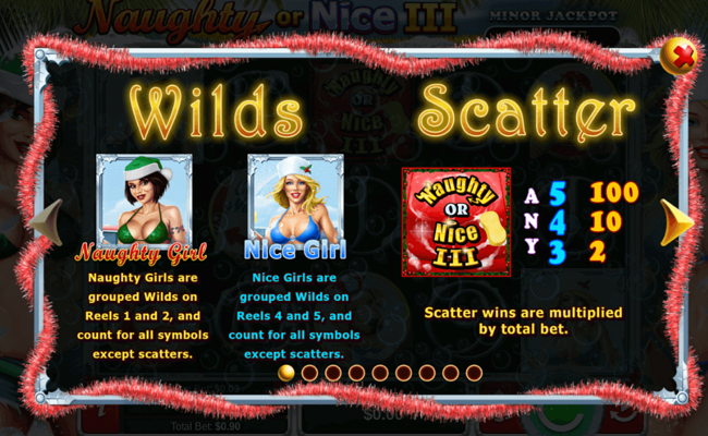 naughty or nice iii paytable 1