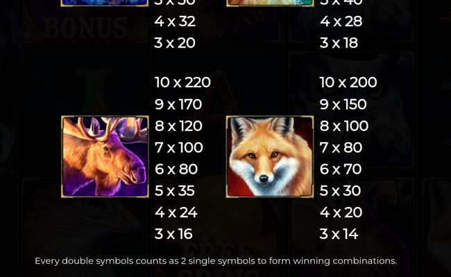 night wolf frozen flames paytable 2