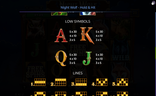 night wolf hold and hit paytable 3