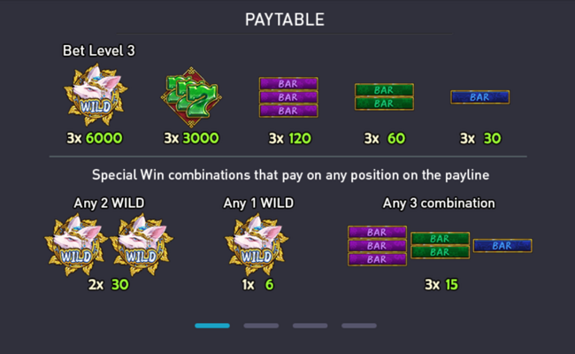 nine tailed fox diamonds paytable