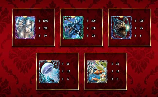 onetouch sea treasure paytable 2