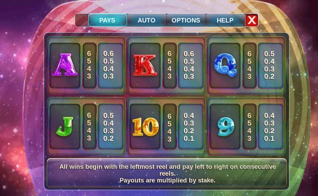 opal fruits paytable 2