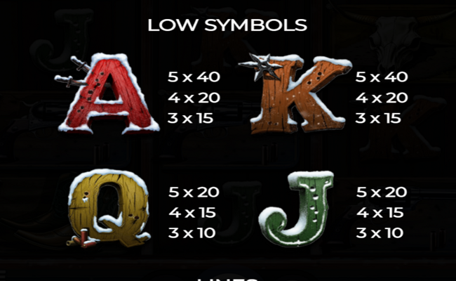 outlaws redemption showdown paytable 2