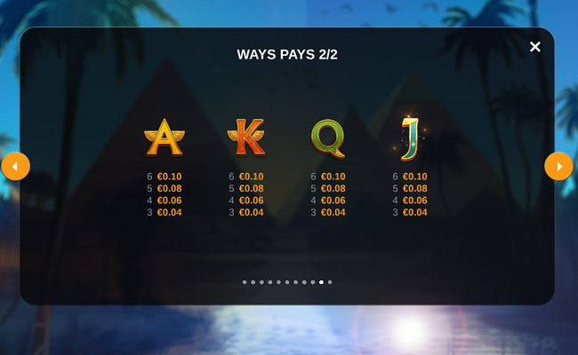 pharaohs dynasty prizematch paytable4
