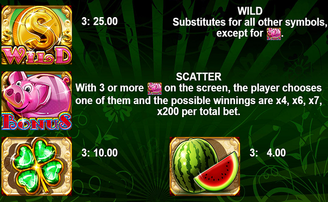 pick the pig paytable 1