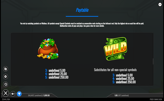 piggy bank cash paytable 1