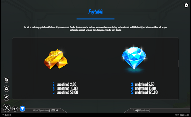 piggy bank cash paytable 2