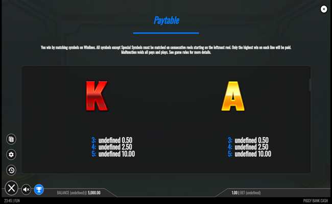 piggy bank cash paytable 4