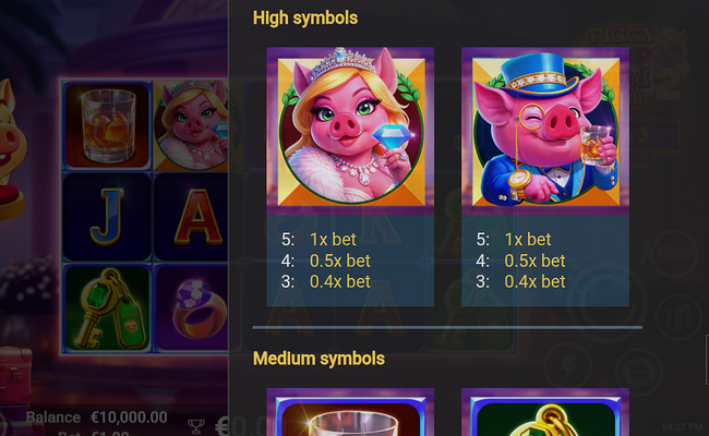 piggy pop grand affair 2 paytable 1