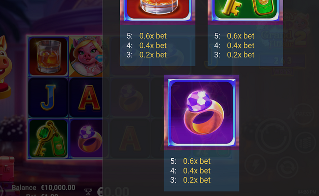 piggy pop grand affair 2 paytable 3