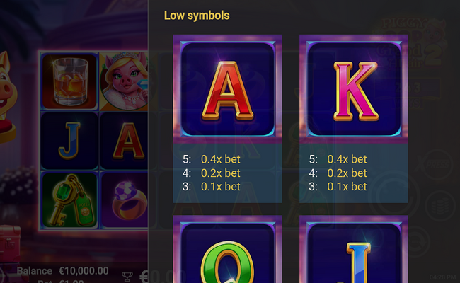piggy pop grand affair 2 paytable 4